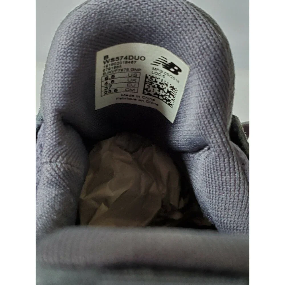 New Balance 574 Thunder Grey WS574DUO Women’s 6.5 Us 4.5 Euro 37 Fresh foam